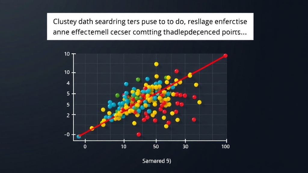 Diagram illustrating how clustered data points share information, reducing effective sample size compared to independent points