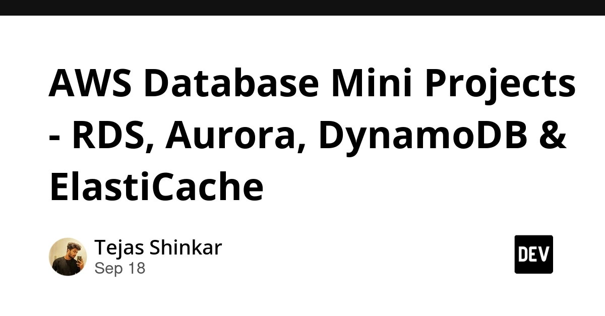 AWS Database Projects: RDS, Aurora, DynamoDB, ElastiCache Strategy