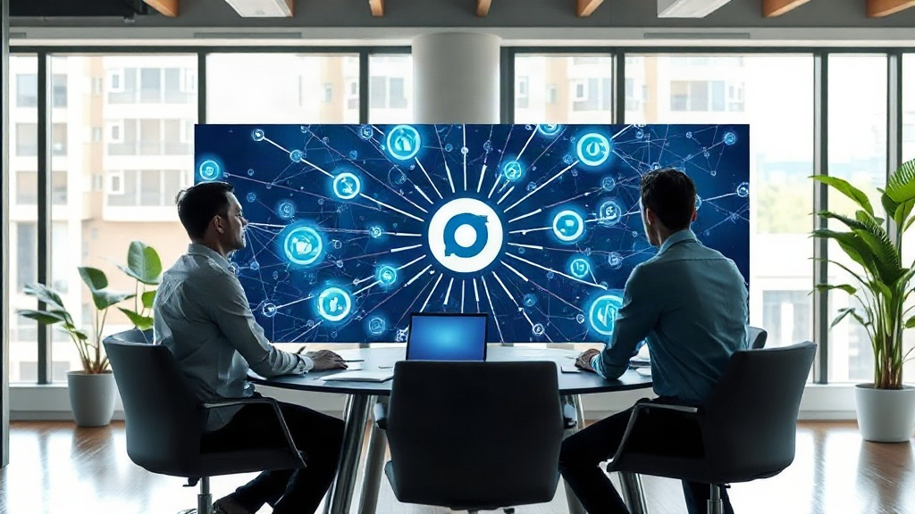 Conceptual illustration of AI agents interacting with a dynamic, interconnected knowledge base.