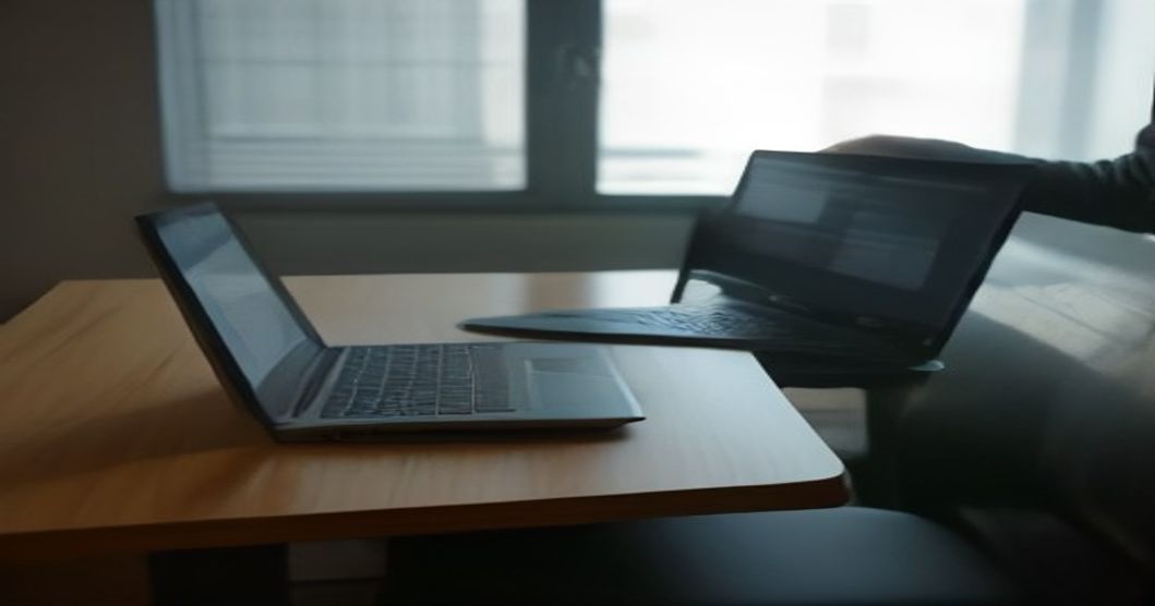 Developer working on a laptop with VS Code open, showcasing code for Thanks2Go