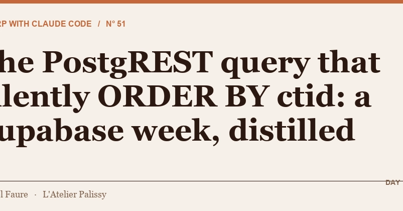 PostgREST Query Causes Silent Data Discrepancies in Supabase