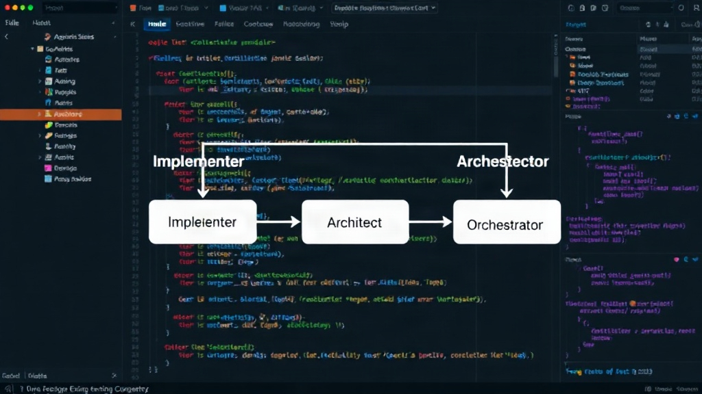 Diagram illustrating the shift from 'implementer' to 'architect/validator/orchestrator' roles in software engineering