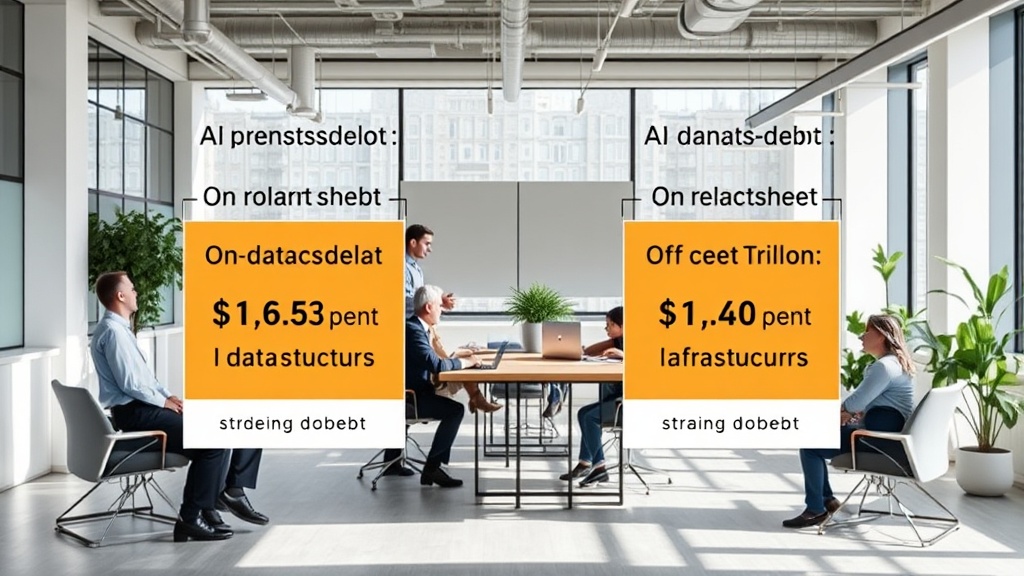 Diagram illustrating the difference between on-balance-sheet and off-balance-sheet debt for AI infrastructure