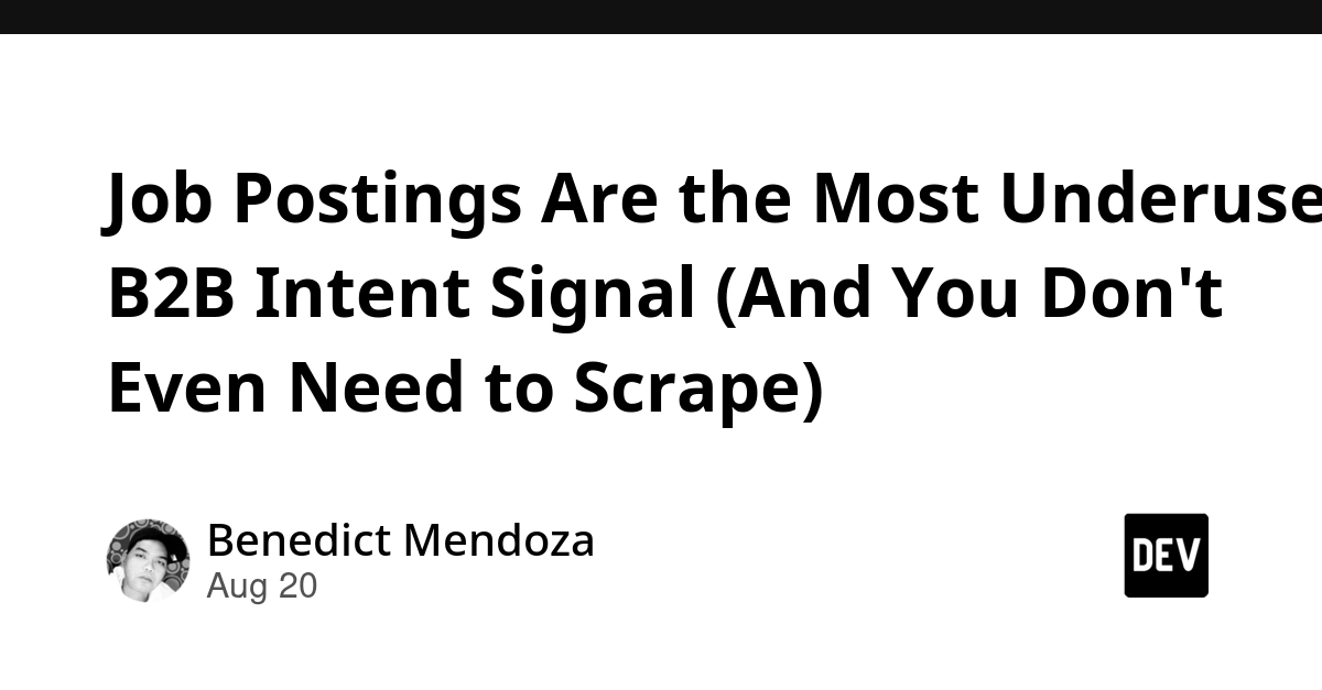 Job Postings Reveal Hidden B2B Intent Without Scraping
