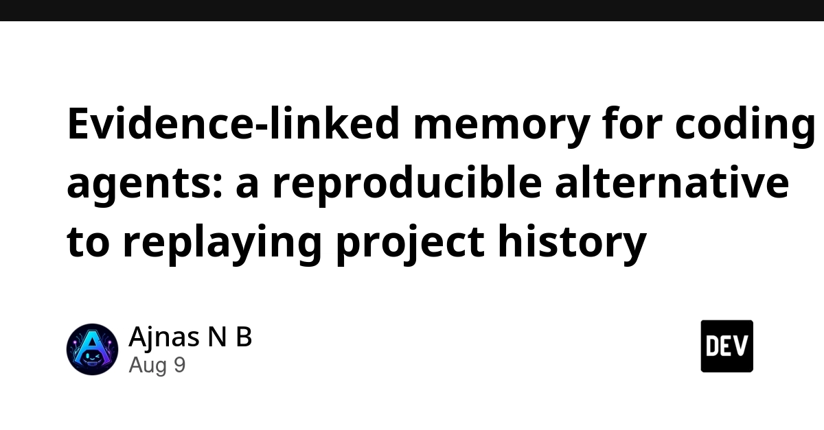 Evidence-Linked Memory for Coding Agents Offers Reproducible Project History