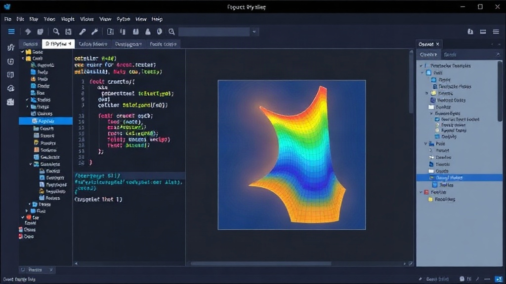 PyViz interface showing Python code input and visualization output