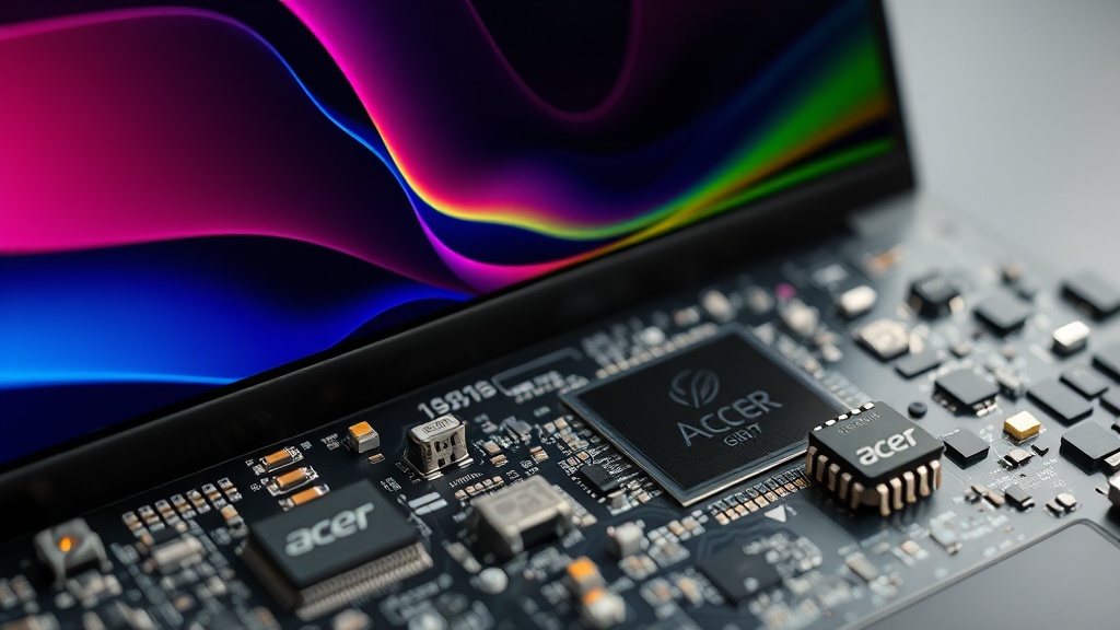 Acer Swift Go 16 AI laptop showcasing its vibrant OLED display