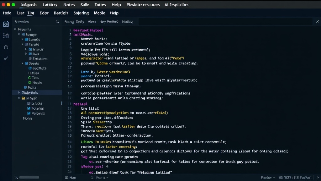Lattics interface showing interconnected notes and AI suggestions