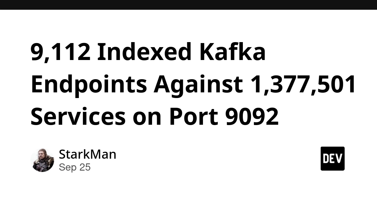 9,112 Kafka Endpoints Found vs. 1.3M Services on Port 9092