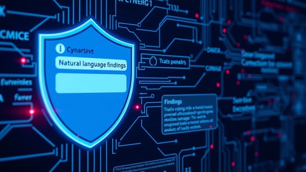 Cynative agent interface showing natural language query and AI-generated security findings