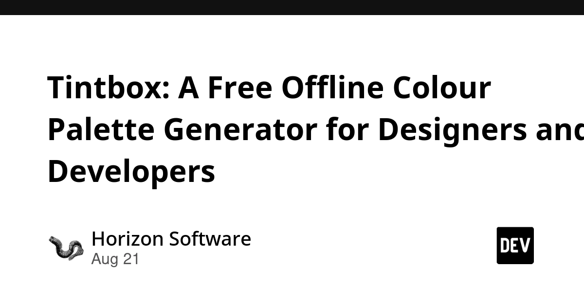 Tintbox App Offers Offline Color Palette Generation for Designers