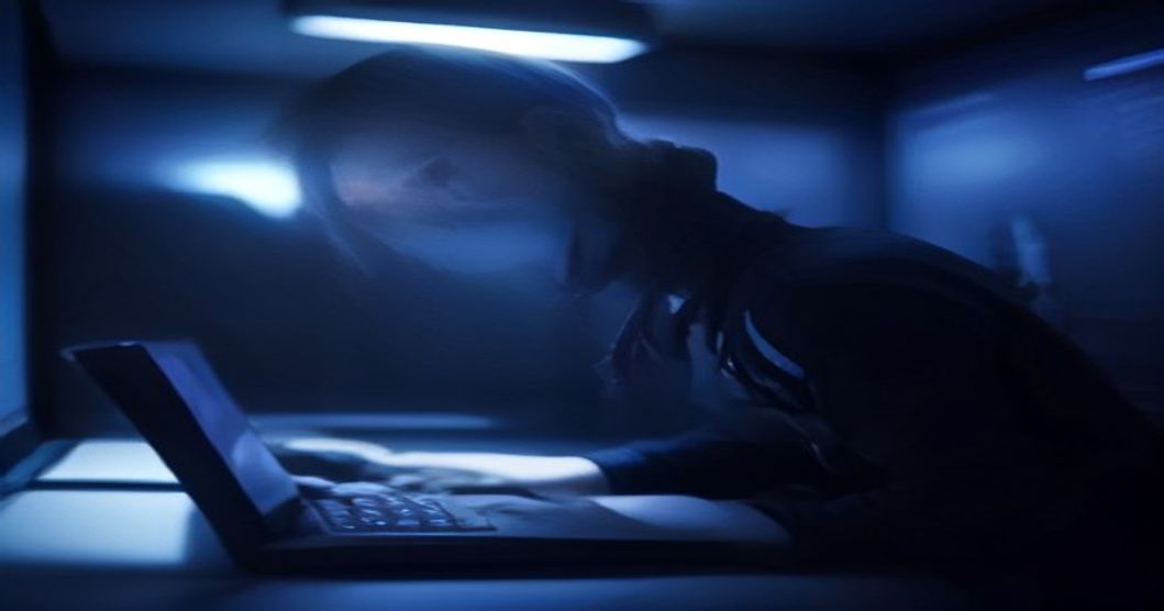 Law enforcement officials examining evidence related to cybercrime investigations.