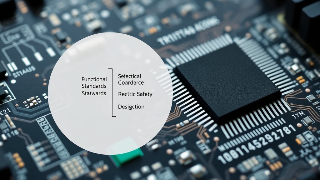 Diagram illustrating the interconnectedness of safety standards and semiconductor design flows