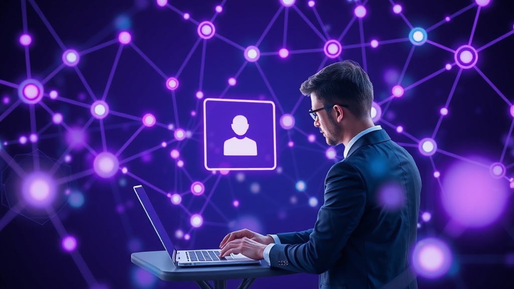 An interface showing a professional connecting with a niche industry expert online.