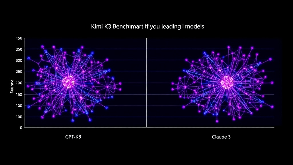 Comparison chart showing Kimi K3 benchmark performance against leading AI models