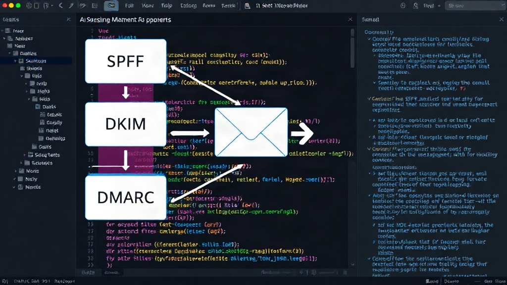 Diagram showing SPF, DKIM, and DMARC alignment with email headers