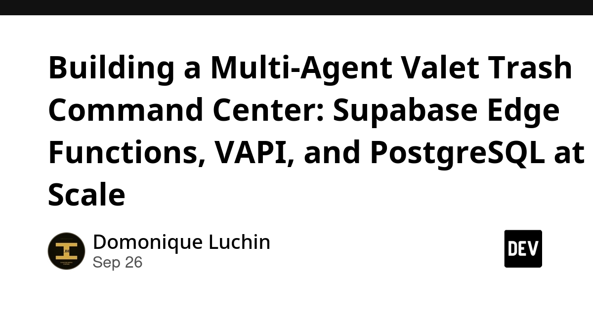 AI Valet Trash Command Center Runs on Supabase, VAPI, PostgreSQL