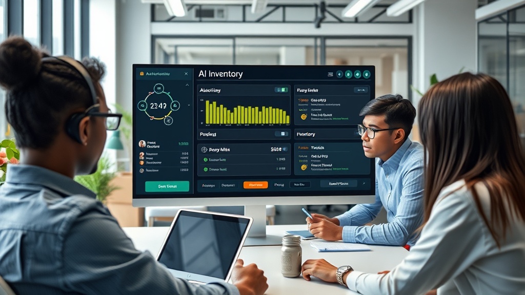 AI agent interface showing automated inventory tracking and reorder alerts