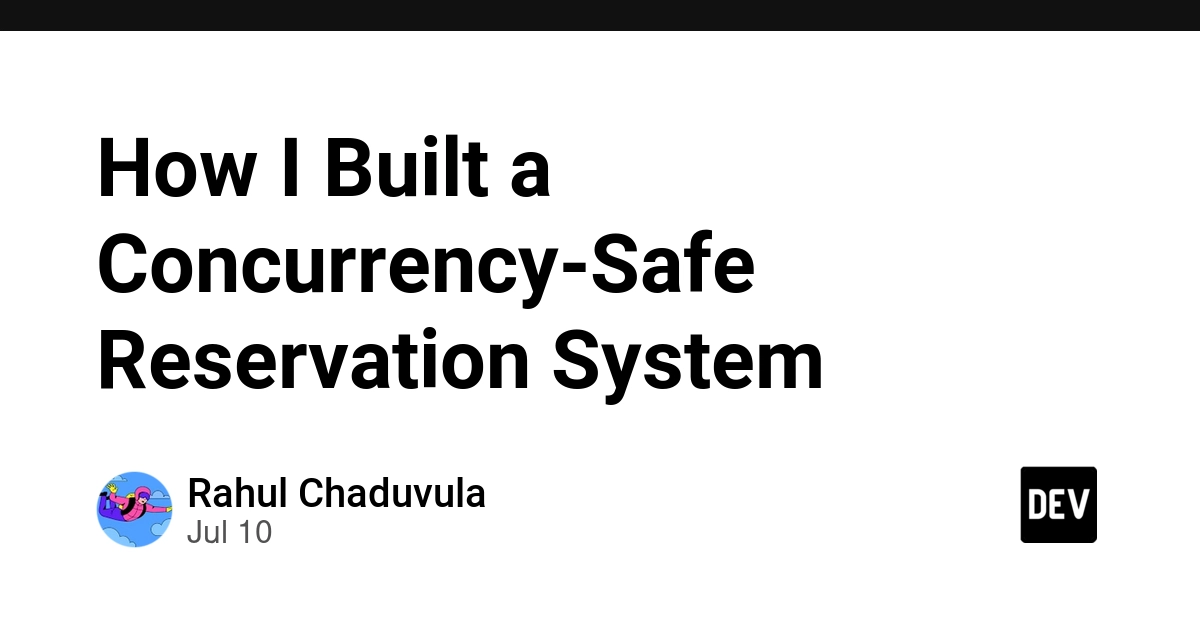 Concurrency-Safe Reservation System Built With FastAPI and PostgreSQL