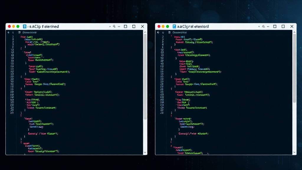 Two terminal windows side-by-side, each running a different AI CLI.
