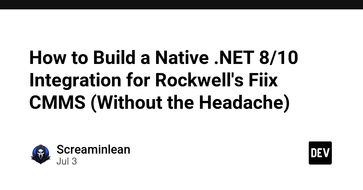 New .NET Client Library Simplifies Rockwell Fiix CMMS Integration