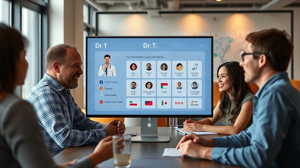 Dr. T AI interface displaying multilingual patient interaction options