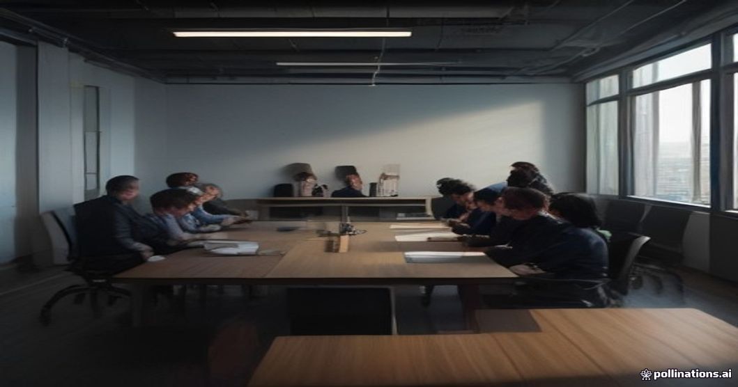Diverse group of people debating AI ethics around a table