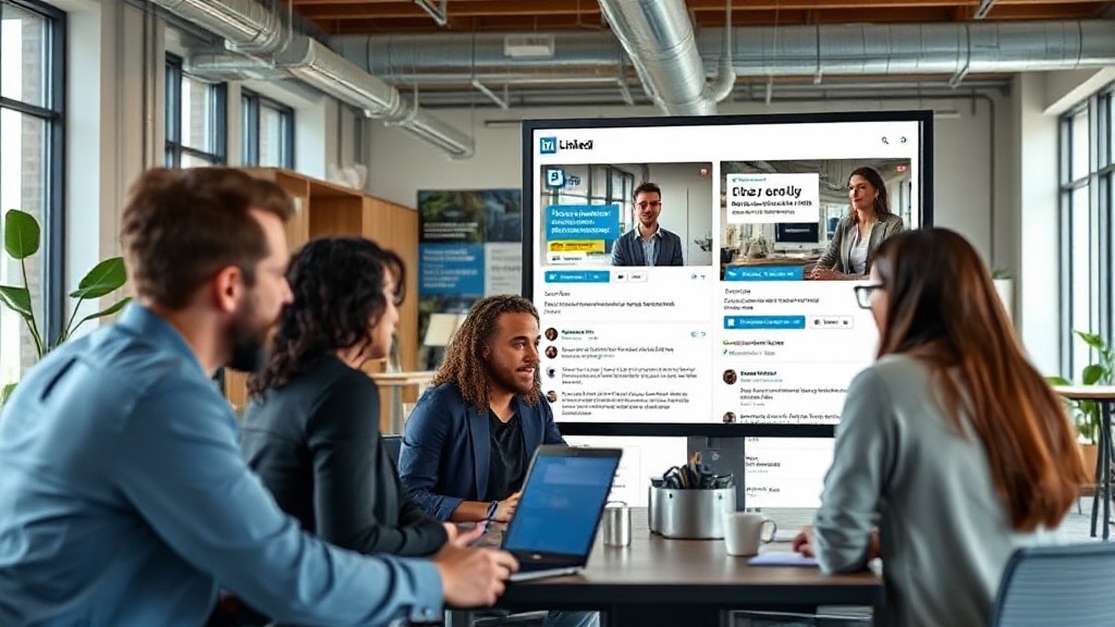 LinkedIn feed displaying a mix of user posts and AI-generated content