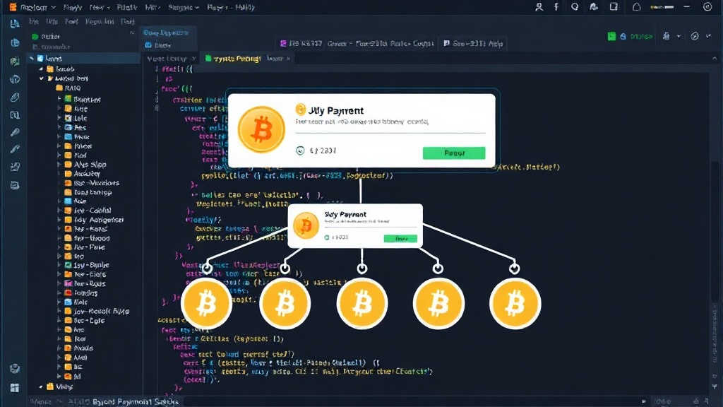Visual representation of a crypto payment triggering multiple automated business actions.