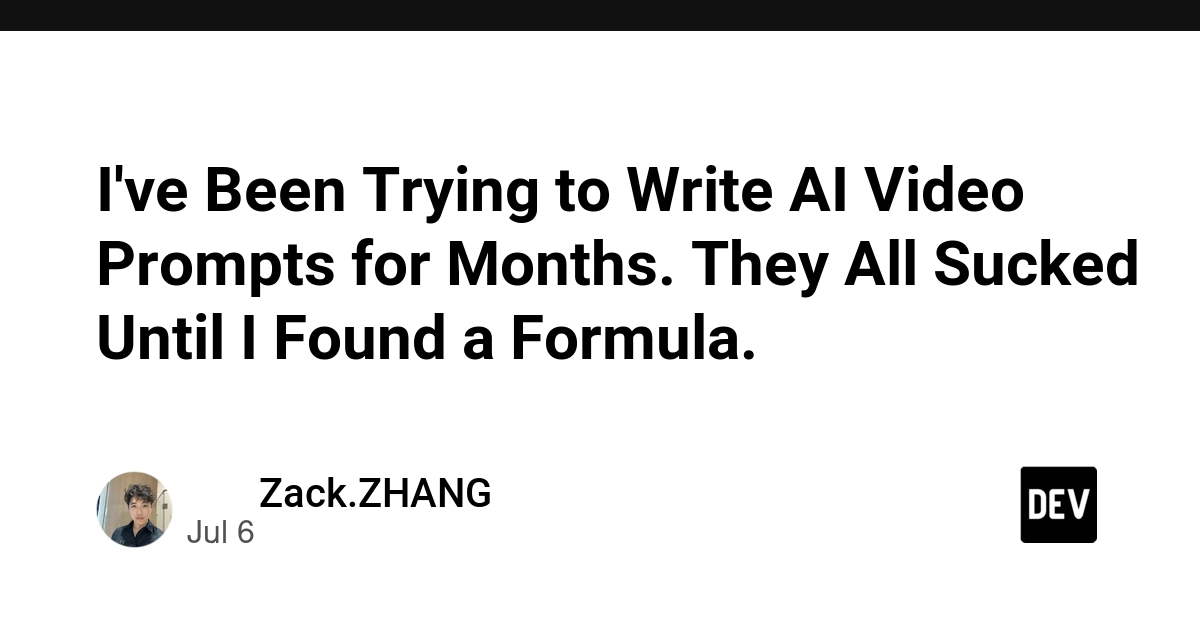 AI Video Prompt Formula Unlocks Consistent, High-Quality Generations