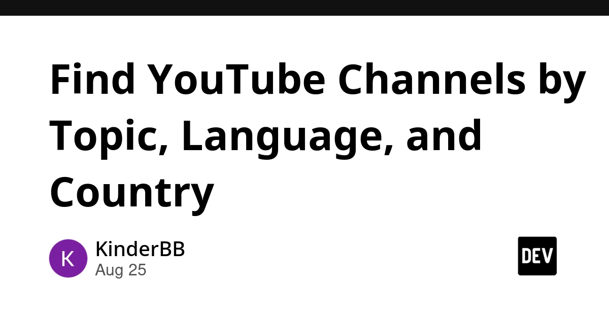 New Method Maps YouTube Channels by Topic, Language, and Country