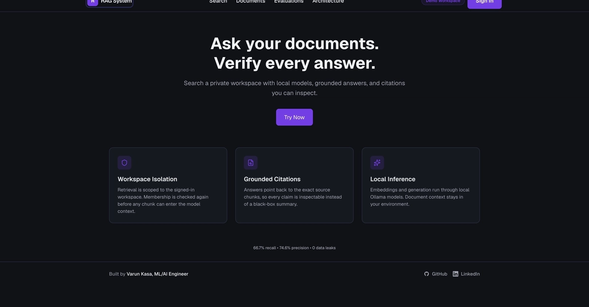 Production RAG at Scale: Key Innovations for Onboarding, Isolation, Search, and Citations