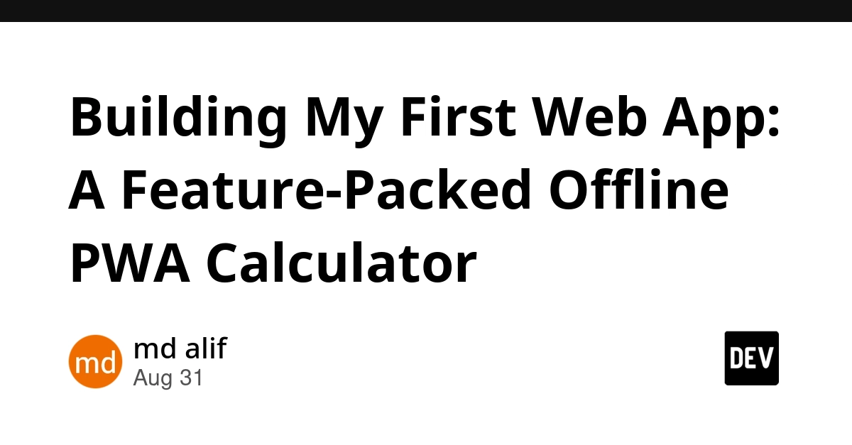 First Web App: PWA Calculator Offers 8+ Modes, Offline Access