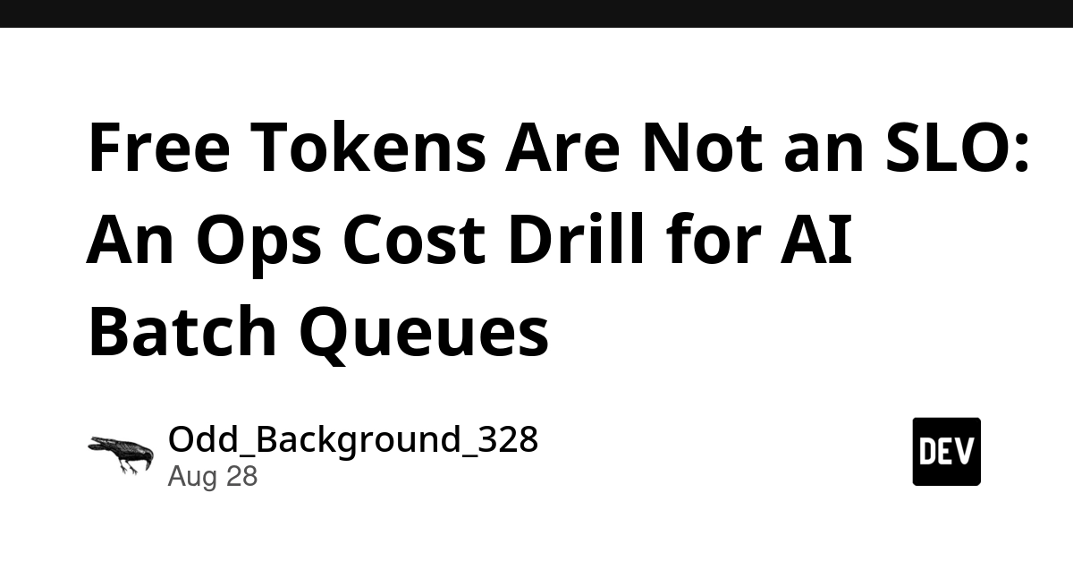 Free AI Tokens Aren't Free: The Real Ops Cost of Batch Queues
