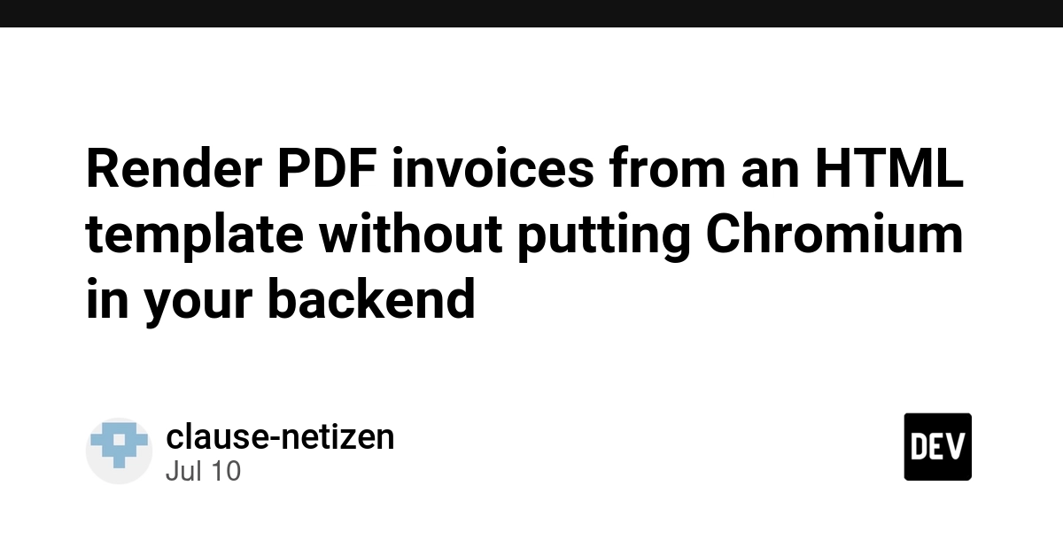 SnapPDF: Render PDFs from HTML without Chromium bloat