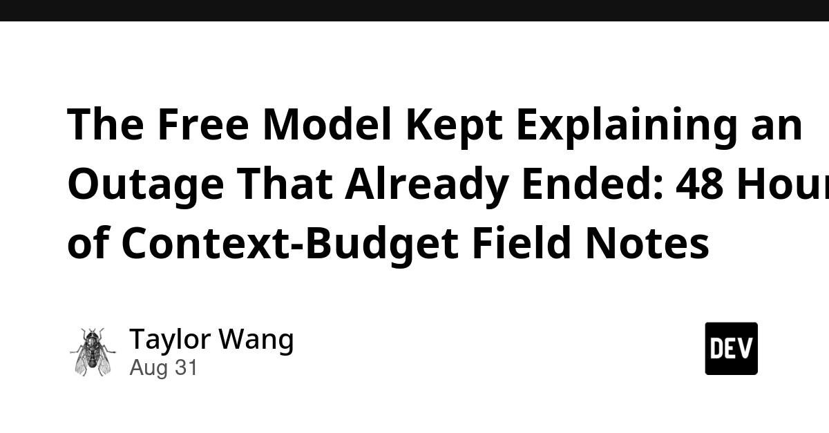 Free AI Model Explained Past Outage With Inaccurate Root Cause