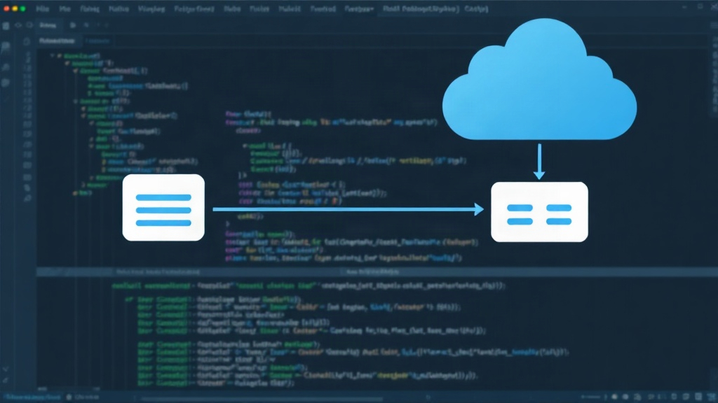 Visual representation of data flowing between local storage and a cloud server during synchronization