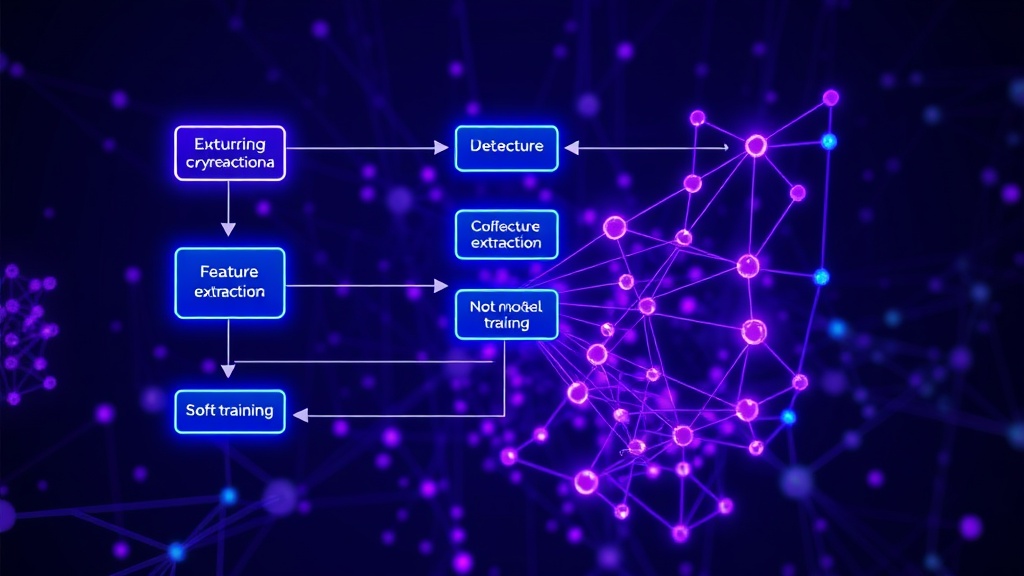 Flowchart illustrating data processing, feature extraction, and model training steps