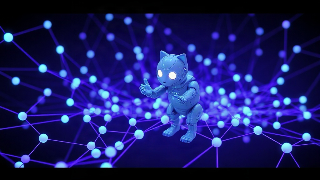 Animated GIF of Mika's custom AI coding pet reacting to tasks