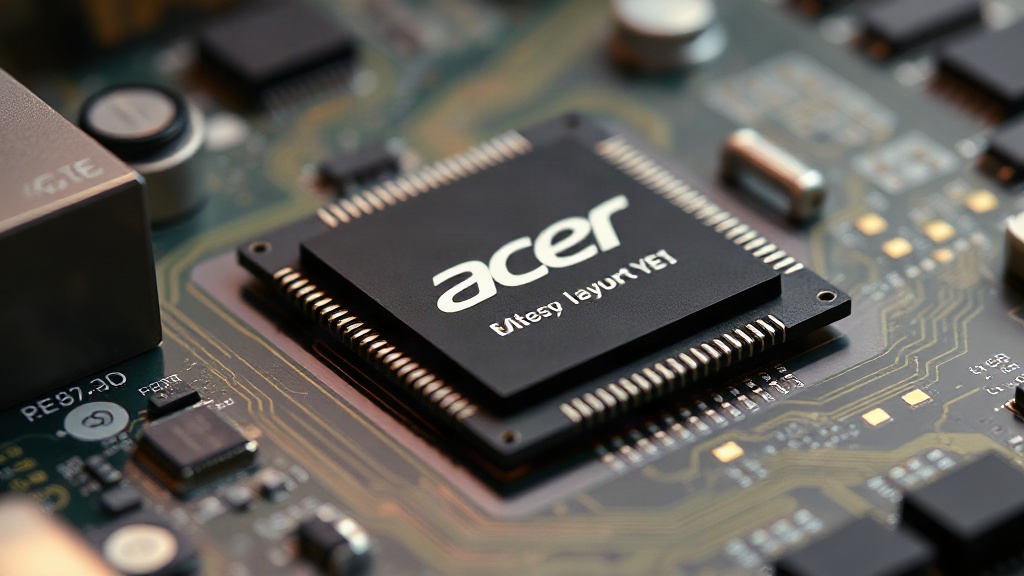 Acer CEO Jason Chen speaking at a press conference about market trends.
