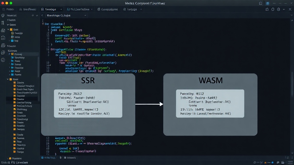 A diagram illustrating Fitz LiveViews' dual SSR and WASM compilation paths from a single .fitzv file.