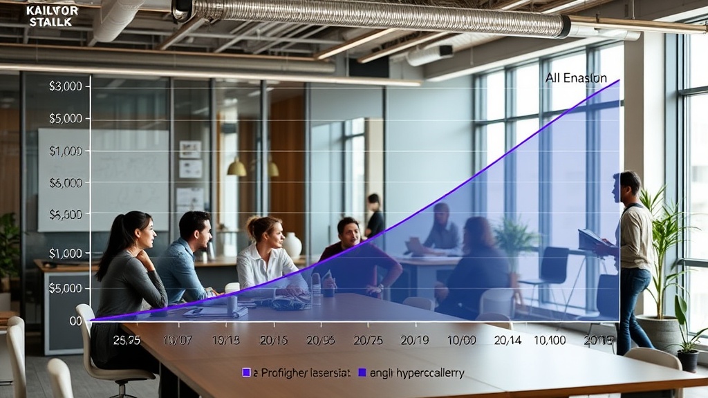Chart illustrating the exponential growth of AI startup funding versus revenue metrics