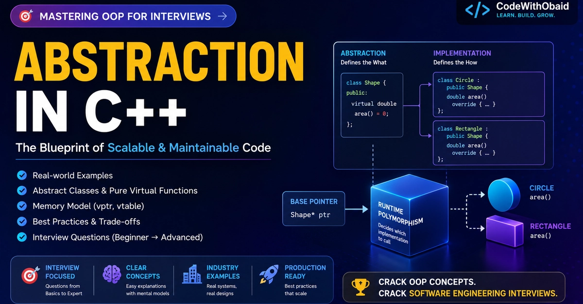 Abstraction in OOP: Beyond Definitions for C++ Interviews