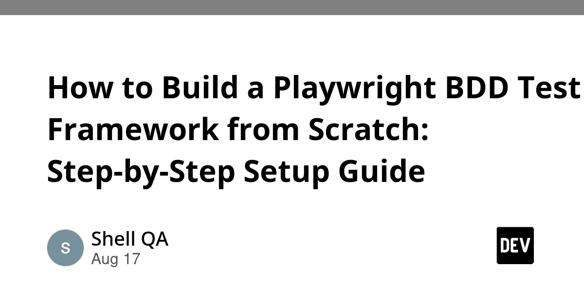 Build Playwright BDD Test Framework with Cucumber & JS