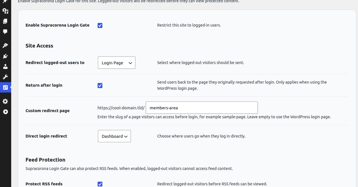 Supracorona Login Gate Simplifies WordPress Private Site Access