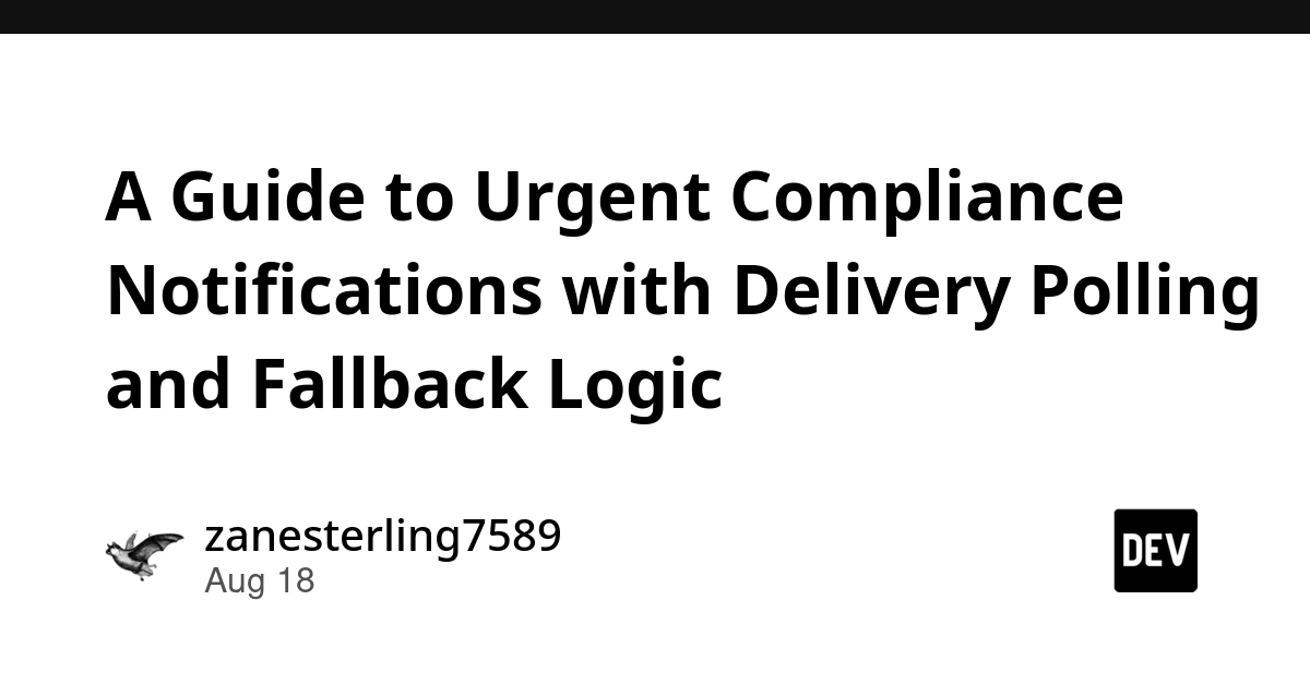 Urgent Compliance Notices: SMS First, Email Fallback, and Delivery Polling