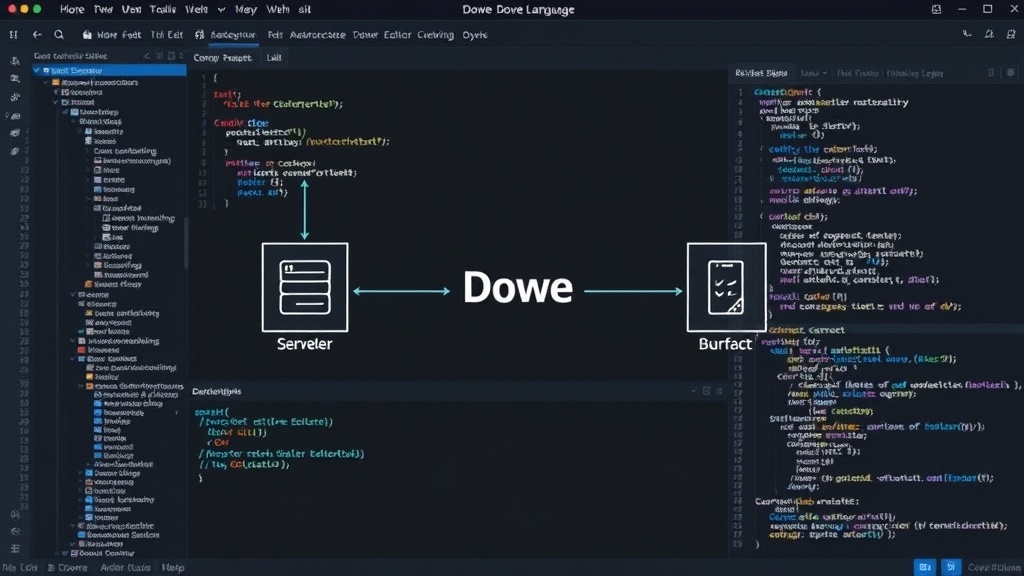 Conceptual diagram illustrating Dowe's unified architecture across server, web, desktop, and mobile targets.