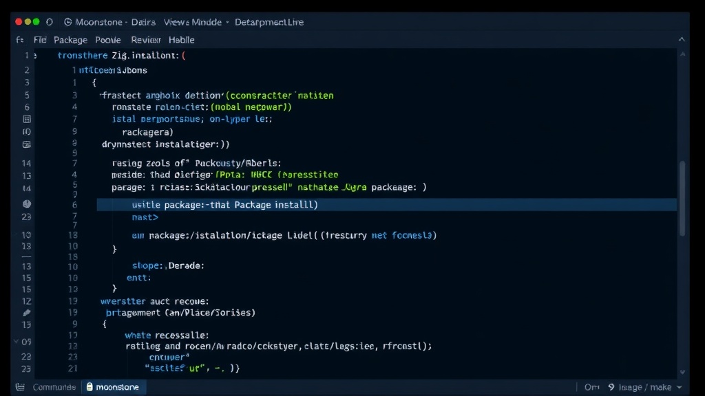 Moonstone command-line interface showing package installation progress