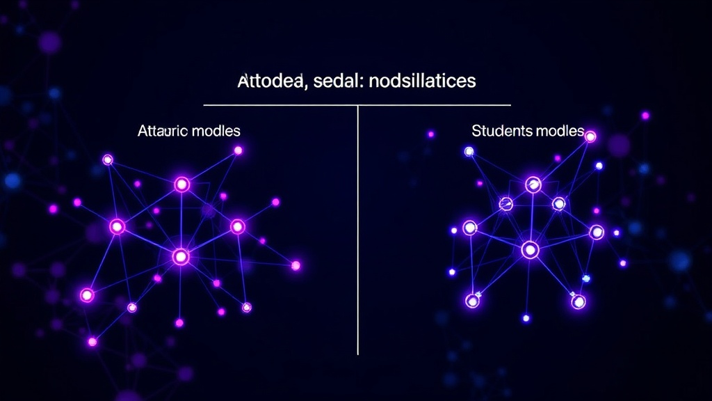 Diagram illustrating the process of AI model distillation, comparing teacher and student models.
