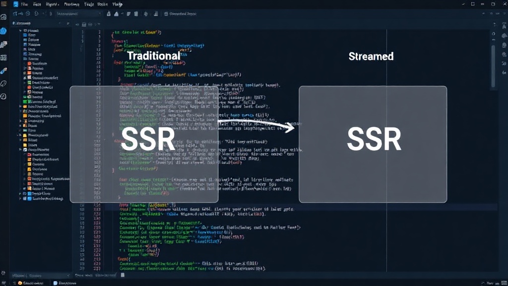 Diagram illustrating the difference between traditional SSR and streamed SSR rendering